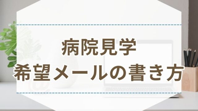 病院見学希望メール 書き方 例文